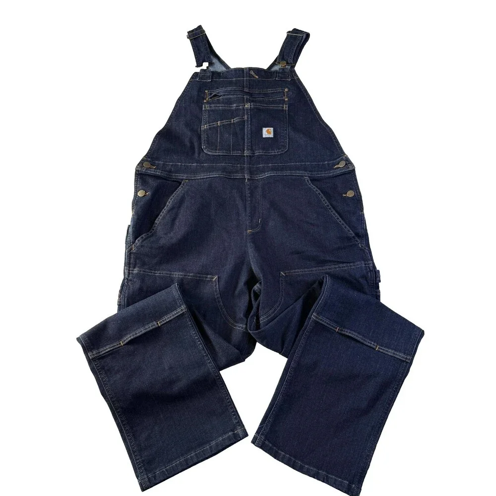 Carhartt Rugged Flex Double Knee Bib Overalls Womens Large 14/16 Reg 104044 464 - Picture 1 of 16